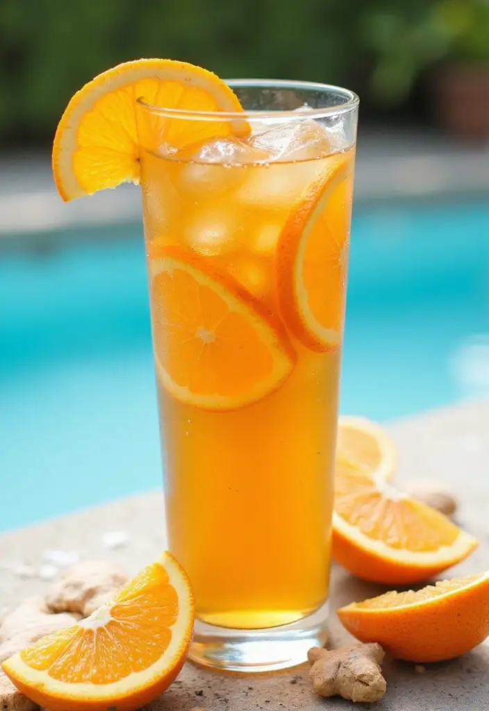 25 Amazing Iced Tea Recipes to Brighten Your Summer 130 25 Amazing Iced Tea Recipes to Brighten Your Summer - 20. Orange Ginger Iced Tea