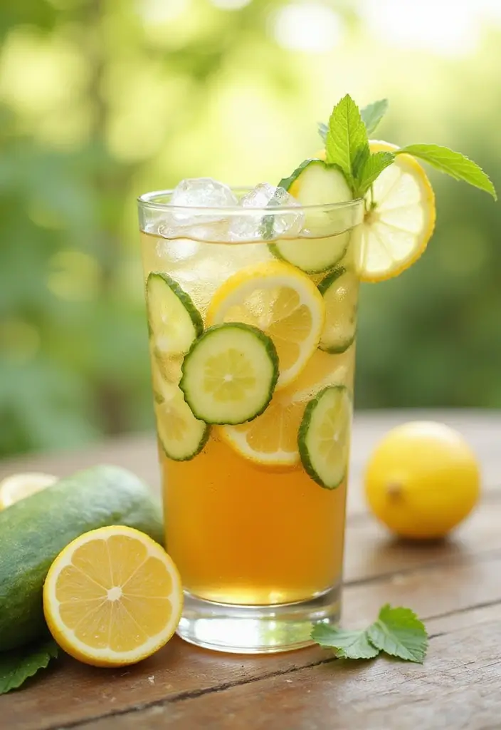 25 Amazing Iced Tea Recipes to Brighten Your Summer 144 25 Amazing Iced Tea Recipes to Brighten Your Summer - 22. Lemon Cucumber Iced Tea