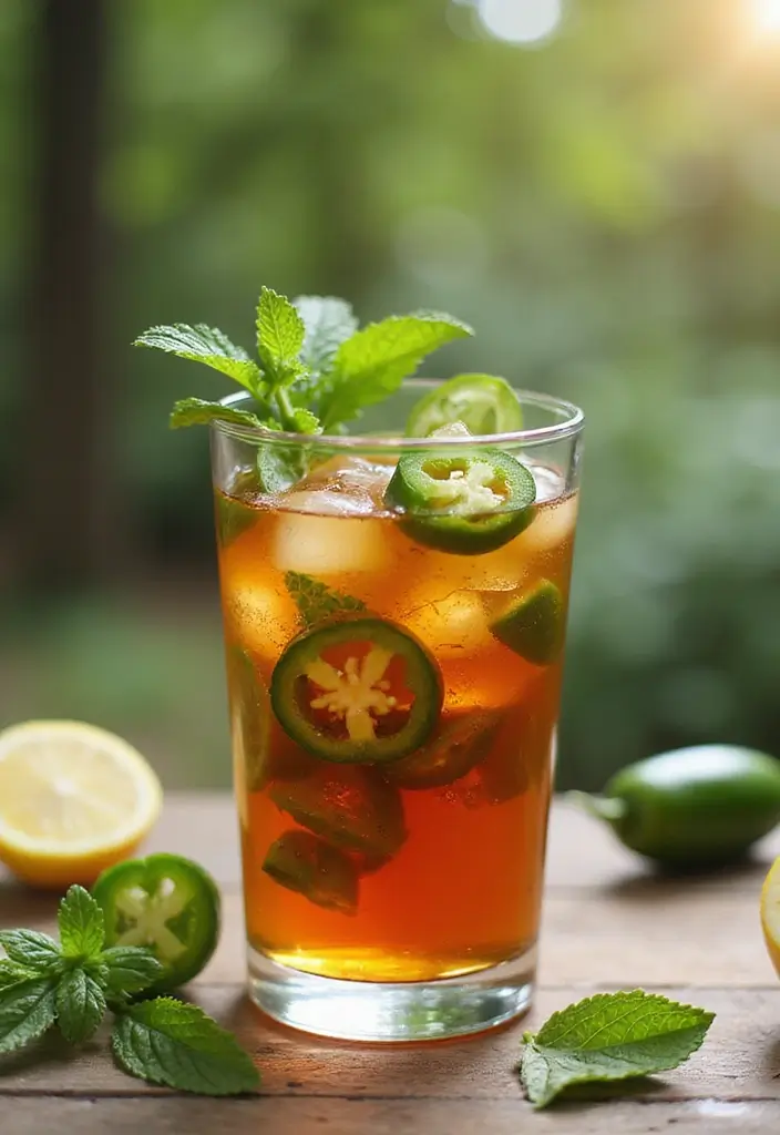 25 Amazing Iced Tea Recipes to Brighten Your Summer 165 25 Amazing Iced Tea Recipes to Brighten Your Summer - 25. Spicy Jalapeño Mint Iced Tea