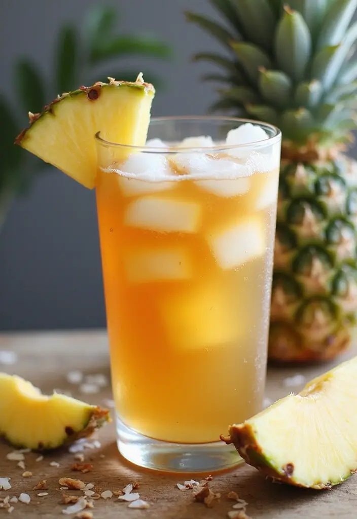 25 Amazing Iced Tea Recipes to Brighten Your Summer 29 25 Amazing Iced Tea Recipes to Brighten Your Summer - 5. Tropical Pineapple Coconut Iced Tea