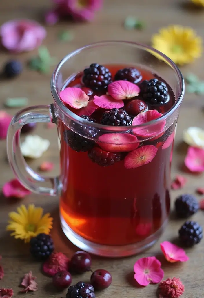 25 Caffeine-Free Loaded Tea Recipes for All-Day Enjoyment 6 25 Caffeine-Free Loaded Tea Recipes for All-Day Enjoyment - 2. Berry Bliss Herbal Infusion