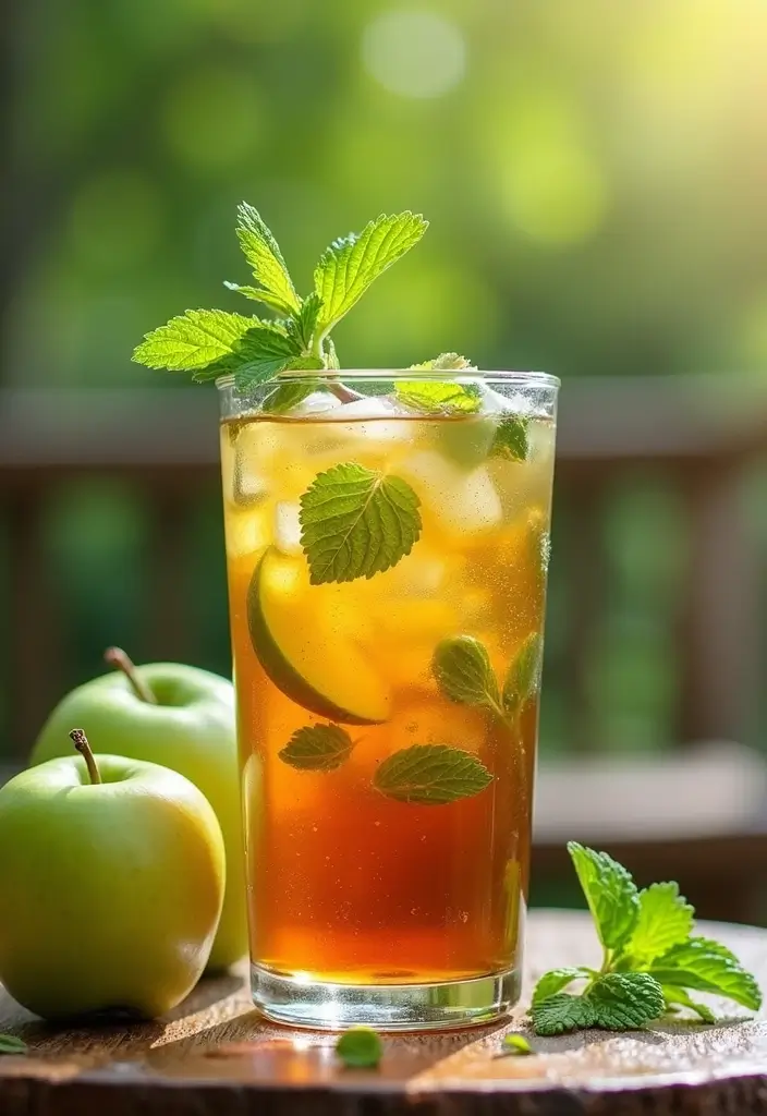 25 Caffeine-Free Loaded Tea Recipes for All-Day Enjoyment 25 25 Caffeine-Free Loaded Tea Recipes for All-Day Enjoyment - 5. Minty Green Apple Tea