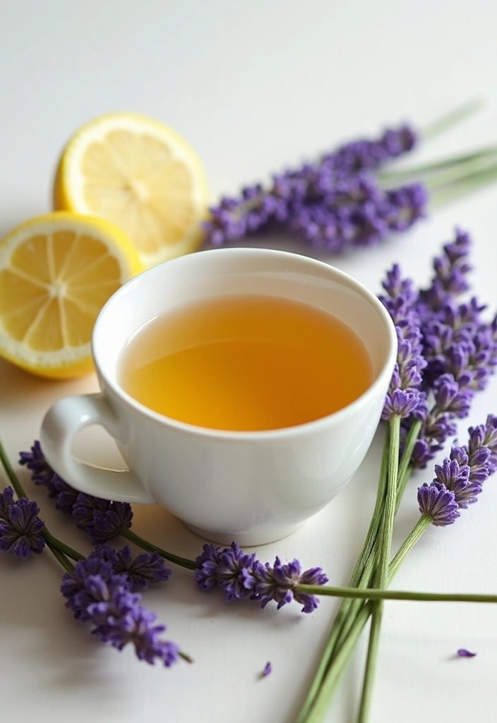 25 Caffeine-Free Loaded Tea Recipes for All-Day Enjoyment 44 25 Caffeine-Free Loaded Tea Recipes for All-Day Enjoyment - 8. Lavender Lemongrass Tea