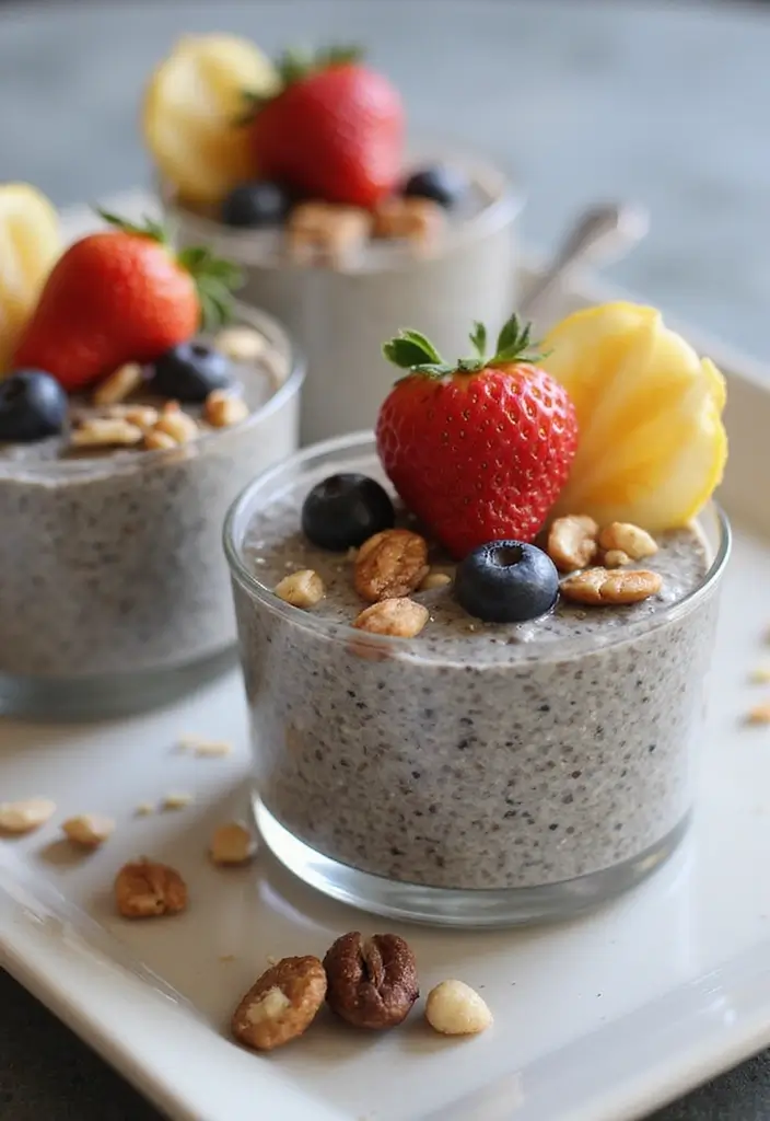 25 Delicious Vegan Finger Food Recipes for Afternoon Tea Parties 69 25 Delicious Vegan Finger Food Recipes for Afternoon Tea Parties - 11. Chia Seed Pudding Cups