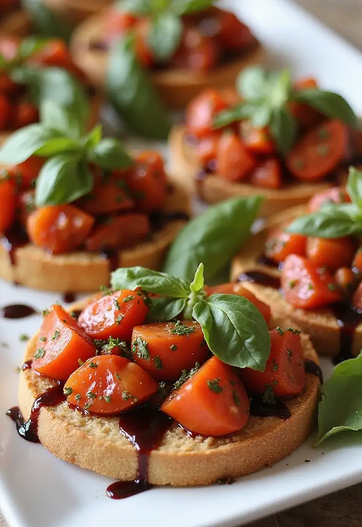 25 Delicious Vegan Finger Food Recipes for Afternoon Tea Parties 76 25 Delicious Vegan Finger Food Recipes for Afternoon Tea Parties - 12. Tomato Basil Bruschetta
