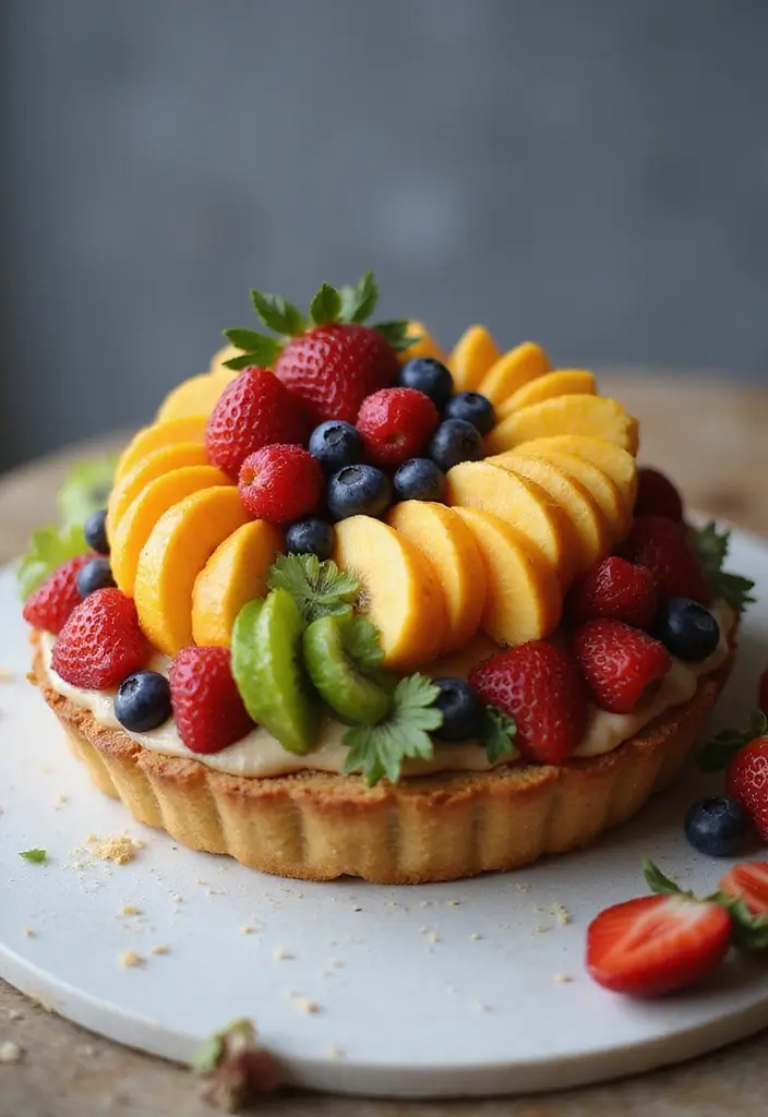 25 Delicious Vegan Finger Food Recipes for Afternoon Tea Parties 118 25 Delicious Vegan Finger Food Recipes for Afternoon Tea Parties - 18. Vegan Fruit Tart