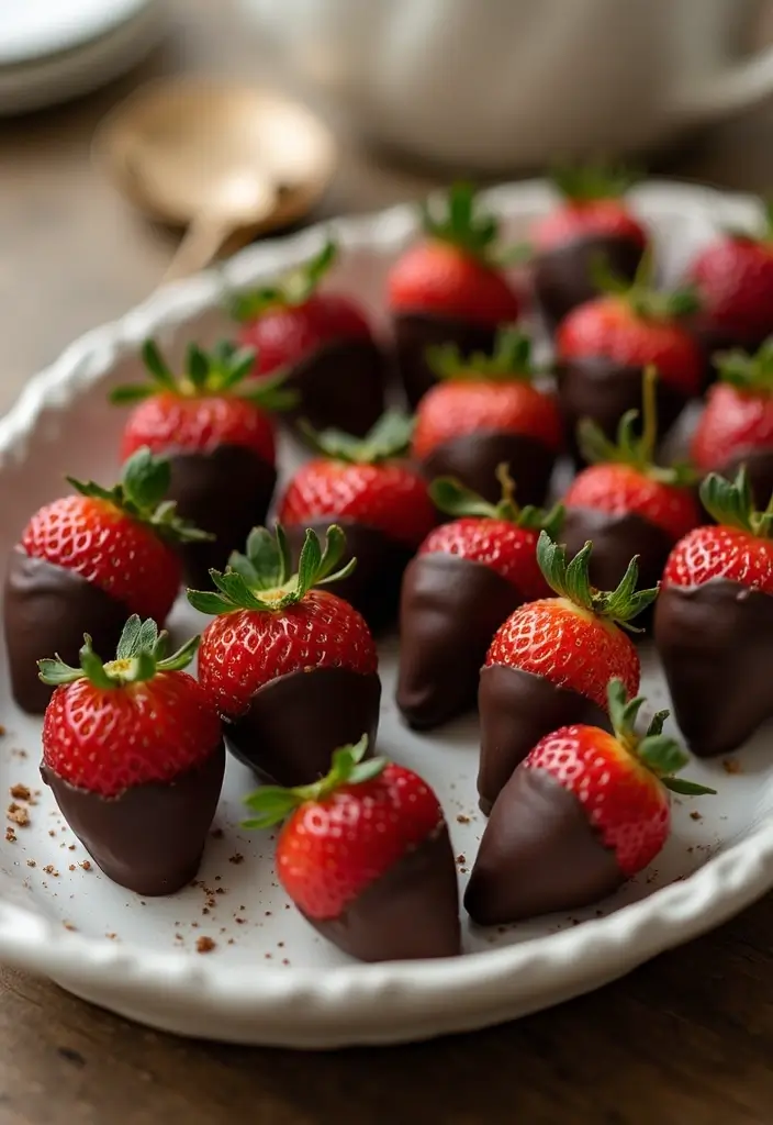 25 Delicious Vegan Finger Food Recipes for Afternoon Tea Parties 140 25 Delicious Vegan Finger Food Recipes for Afternoon Tea Parties - 21. Vegan Chocolate Covered Strawberries