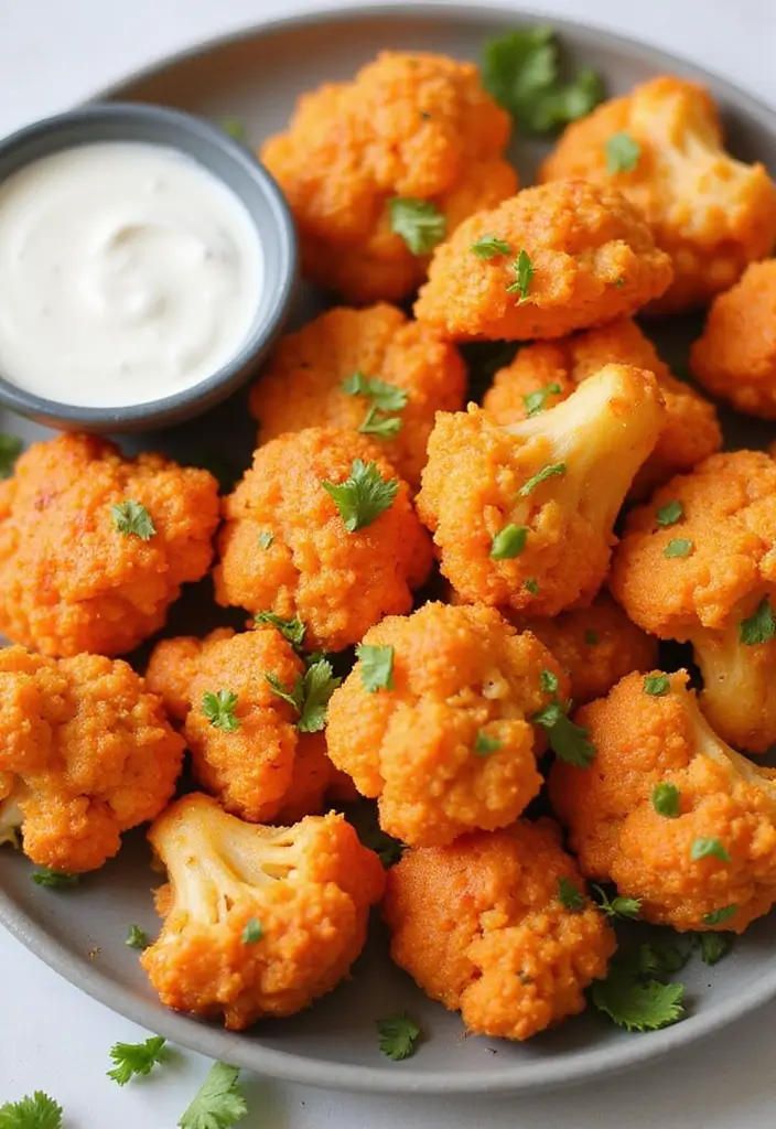25 Delicious Vegan Finger Food Recipes for Afternoon Tea Parties 27 25 Delicious Vegan Finger Food Recipes for Afternoon Tea Parties - 5. Cauliflower Buffalo Bites