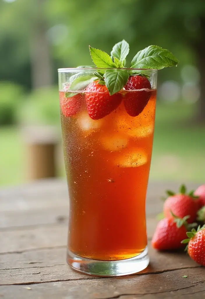 25 Flavored Iced Tea Recipes for Hot Days 1 25 Flavored Iced Tea Recipes for Hot Days - 1. Strawberry Basil Iced Tea