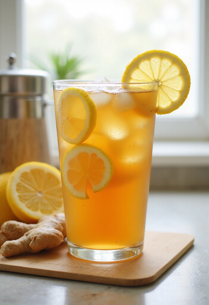 25 Flavored Iced Tea Recipes for Hot Days 73 25 Flavored Iced Tea Recipes for Hot Days - 11. Ginger Lemon Iced Tea