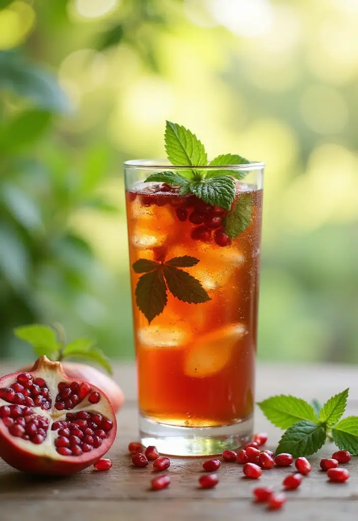 25 Flavored Iced Tea Recipes for Hot Days 106 25 Flavored Iced Tea Recipes for Hot Days - 16. Pomegranate Green Iced Tea