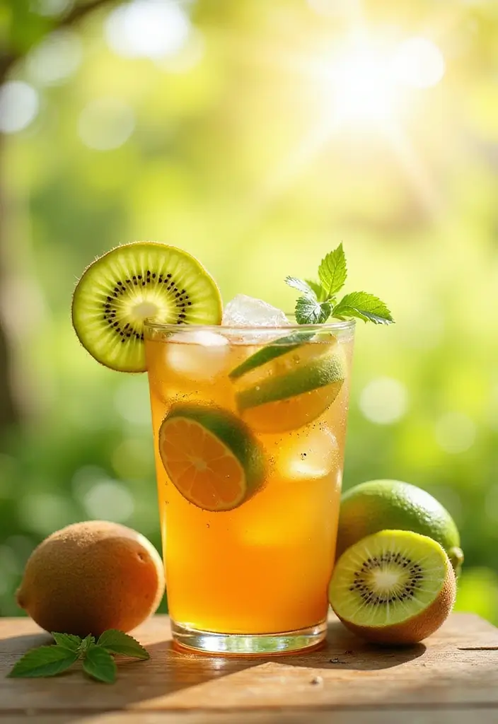 25 Flavored Iced Tea Recipes for Hot Days 127 25 Flavored Iced Tea Recipes for Hot Days - 19. Kiwi Lime Iced Tea