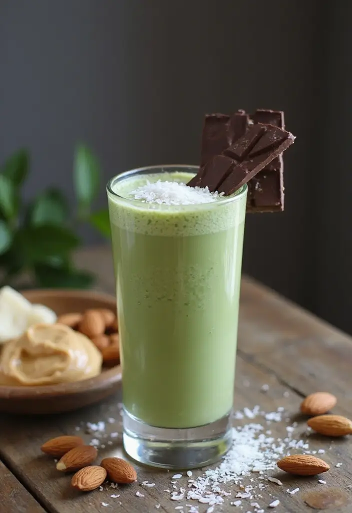 25 Green Tea Drink Recipes for Everyday Wellness 74 25 Green Tea Drink Recipes for Everyday Wellness - 12. Green Tea Almond Joy Shake
