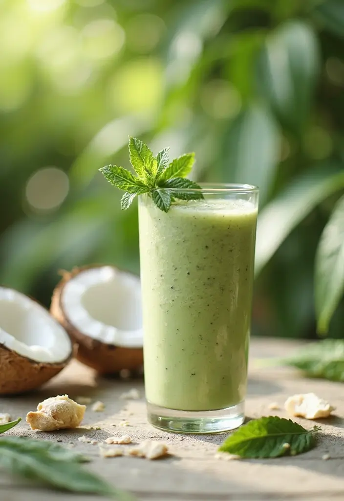 25 Green Tea Drink Recipes for Everyday Wellness 88 25 Green Tea Drink Recipes for Everyday Wellness - 14. Green Tea Coconut Smoothie