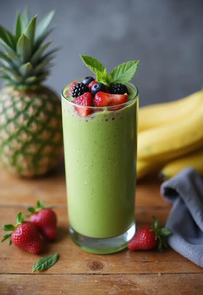 25 Green Tea Drink Recipes for Everyday Wellness 95 25 Green Tea Drink Recipes for Everyday Wellness - 15. Green Tea Berry Protein Smoothie