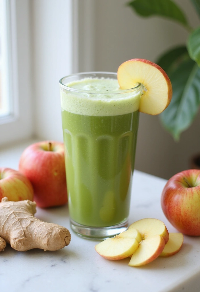 25 Green Tea Drink Recipes for Everyday Wellness 123 25 Green Tea Drink Recipes for Everyday Wellness - 19. Green Tea Apple Ginger Smoothie