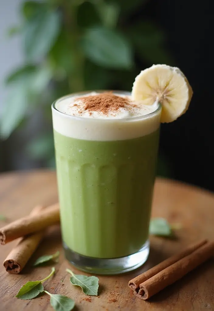 25 Green Tea Drink Recipes for Everyday Wellness 130 25 Green Tea Drink Recipes for Everyday Wellness - 20. Green Tea Cinnamon Roll Smoothie