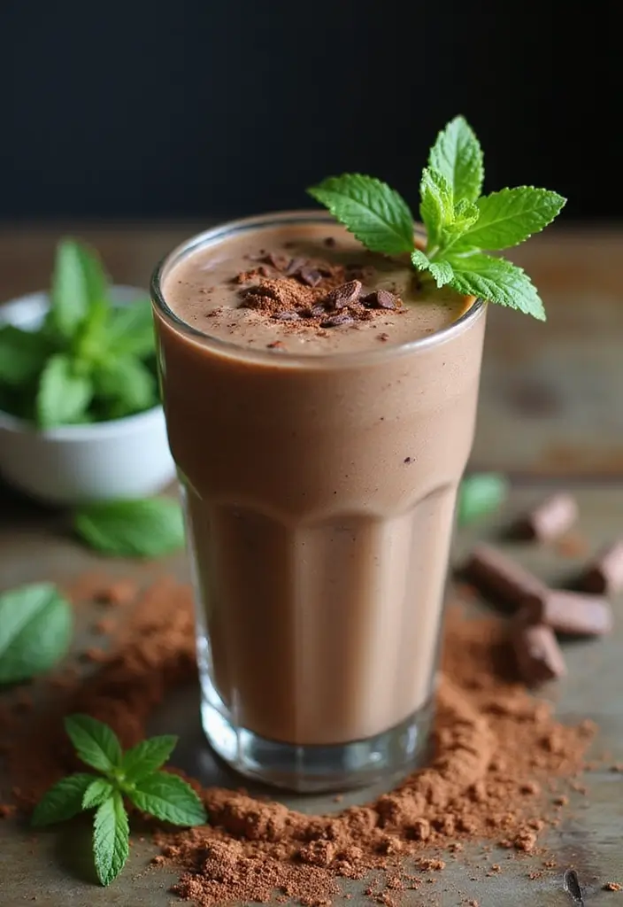 25 Green Tea Drink Recipes for Everyday Wellness 154 25 Green Tea Drink Recipes for Everyday Wellness - 24. Chocolate Mint Green Tea Smoothie