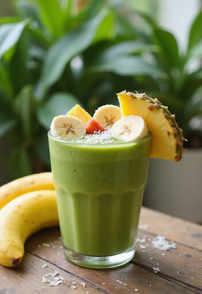 25 Green Tea Drink Recipes for Everyday Wellness 46 25 Green Tea Drink Recipes for Everyday Wellness - 8. Tropical Green Tea Smoothie Bowl