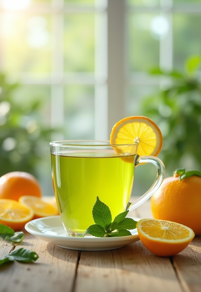 25 Herbal Tea Recipes for Energy and Focus 106 25 Herbal Tea Recipes for Energy and Focus - 16. Citrus Green Tea