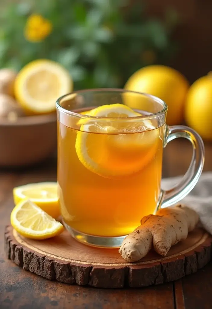 25 Herbal Tea Recipes for Energy and Focus 8 25 Herbal Tea Recipes for Energy and Focus - 2. Zesty Ginger-Lemon Infusion