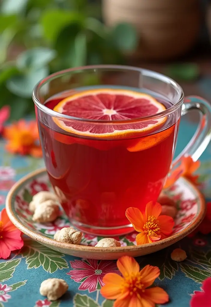 25 Herbal Tea Recipes for Energy and Focus 149 25 Herbal Tea Recipes for Energy and Focus - 23. Hibiscus Ginger Breeze