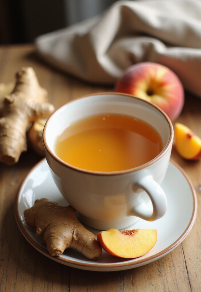 25 Herbalife Tea Recipes with Best Defense for Immune Support 22 25 Herbalife Tea Recipes with Best Defense for Immune Support - 4. Ginger-Peach Herbal Infusion
