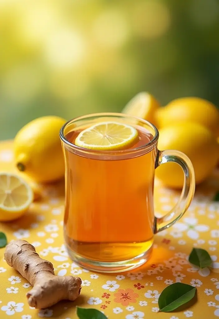 25 Homemade Tea Recipes for a Perfect Brew 6 25 Homemade Tea Recipes for a Perfect Brew - 2. Energizing Ginger Lemon Zing
