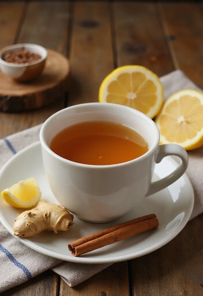 25 Lemon and Ginger Tea Recipes for Immunity and Warmth 62 25 Lemon and Ginger Tea Recipes for Immunity and Warmth - 10. Lemon Ginger Cinnamon Tea
