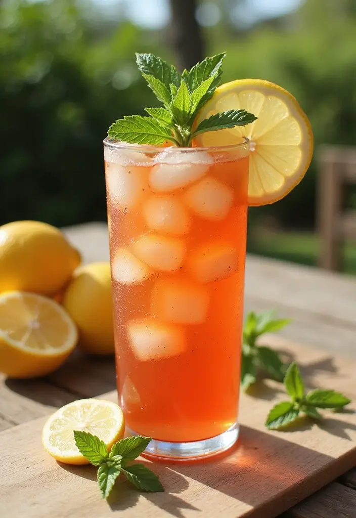25 Lemon and Ginger Tea Recipes for Immunity and Warmth 102 25 Lemon and Ginger Tea Recipes for Immunity and Warmth - 16. Lemon Ginger Hibiscus Iced Tea