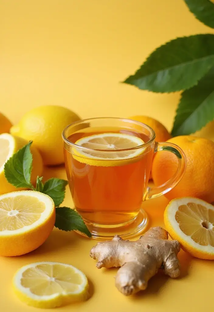 25 Lemon and Ginger Tea Recipes for Immunity and Warmth 114 25 Lemon and Ginger Tea Recipes for Immunity and Warmth - 18. Lemon Ginger Citrus Tea