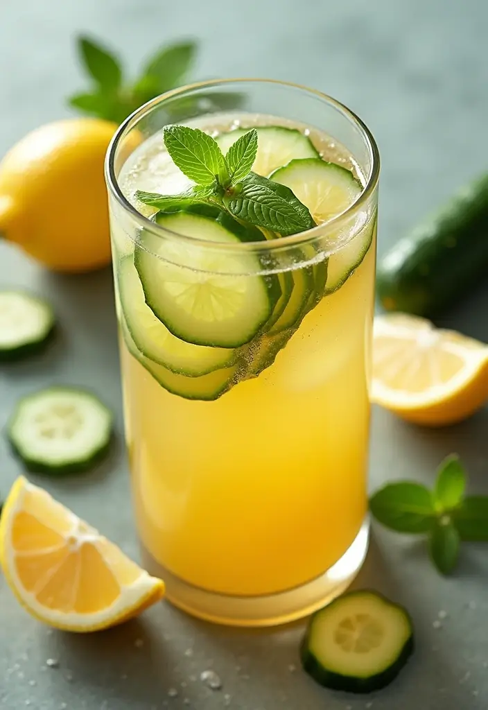 25 Lemon and Ginger Tea Recipes for Immunity and Warmth 133 25 Lemon and Ginger Tea Recipes for Immunity and Warmth - 21. Lemon Ginger Cucumber Tea