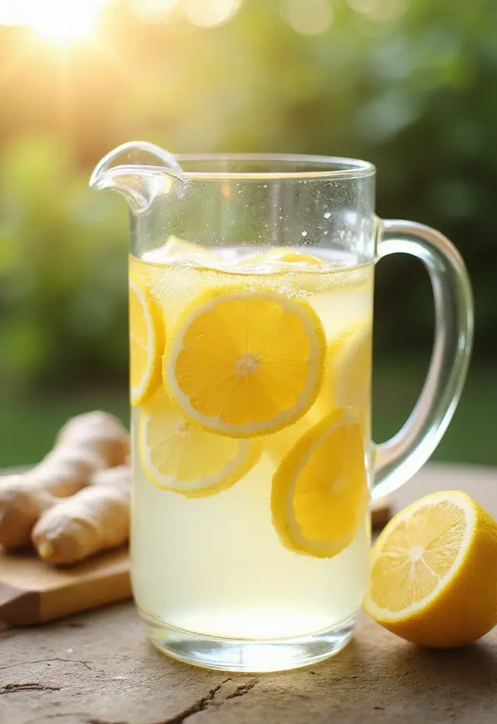 25 Lemon and Ginger Tea Recipes for Immunity and Warmth 157 25 Lemon and Ginger Tea Recipes for Immunity and Warmth - 25. Lemon Ginger Infused Water
