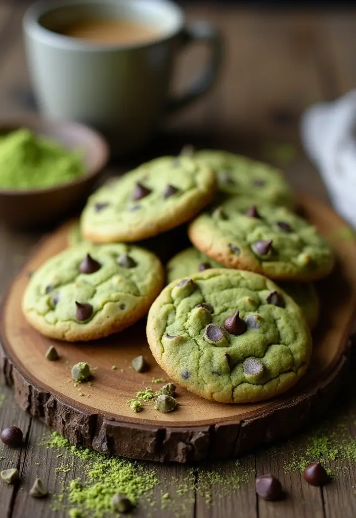 25 Matcha Green Tea Baking Recipes for Sweet Moments 1 25 Matcha Green Tea Baking Recipes for Sweet Moments - 1. Matcha Chocolate Chip Cookies