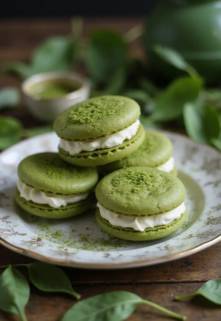 25 Matcha Green Tea Baking Recipes for Sweet Moments 149 25 Matcha Green Tea Baking Recipes for Sweet Moments - 23. Matcha Green Tea Cookie Sandwiches