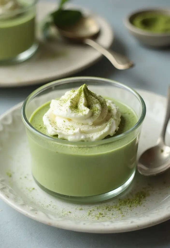 25 Matcha Green Tea Baking Recipes for Sweet Moments 36 25 Matcha Green Tea Baking Recipes for Sweet Moments - 6. Matcha Pudding Cups