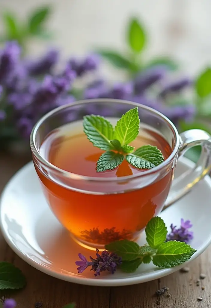 25 Relaxing Tea Recipes for Cozy Fall Evenings 141 25 Relaxing Tea Recipes for Cozy Fall Evenings - 21. Mint Lavender Fusion