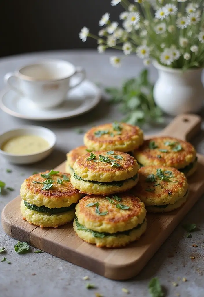 25 Tea Party Sandwich Recipes for Elegant Gatherings 86 25 Tea Party Sandwich Recipes for Elegant Gatherings - 14. Zucchini Fritters Sandwiches