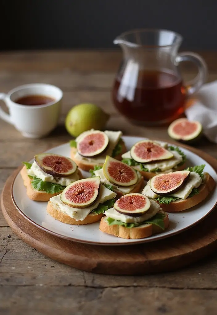 25 Tea Party Sandwich Recipes for Elegant Gatherings 126 25 Tea Party Sandwich Recipes for Elegant Gatherings - 20. Fig and Brie Sandwiches
