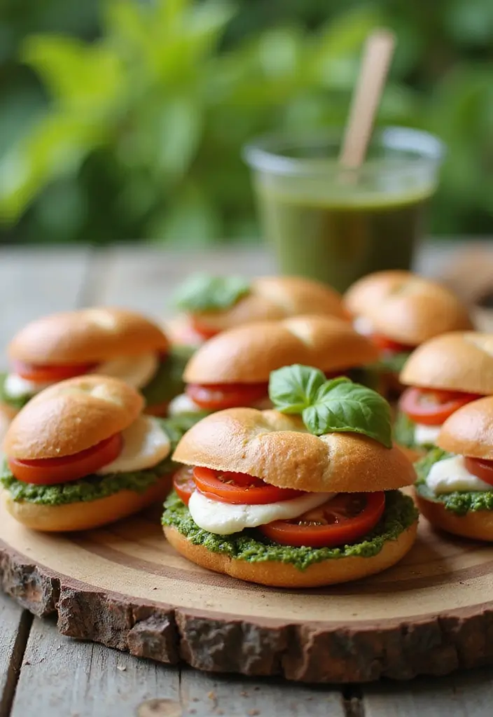 25 Tea Party Sandwich Recipes for Elegant Gatherings 22 25 Tea Party Sandwich Recipes for Elegant Gatherings - 4. Caprese Sandwiches with Basil Pesto