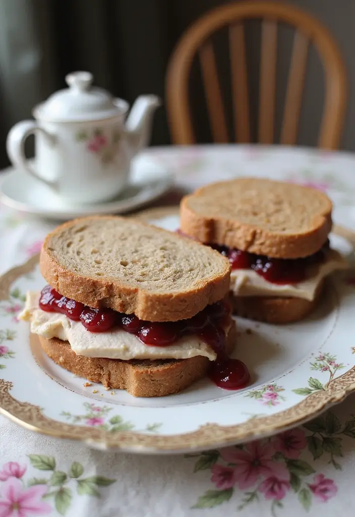25 Tea Party Sandwich Recipes for Elegant Gatherings 29 25 Tea Party Sandwich Recipes for Elegant Gatherings - 5. Turkey and Cranberry Sandwiches