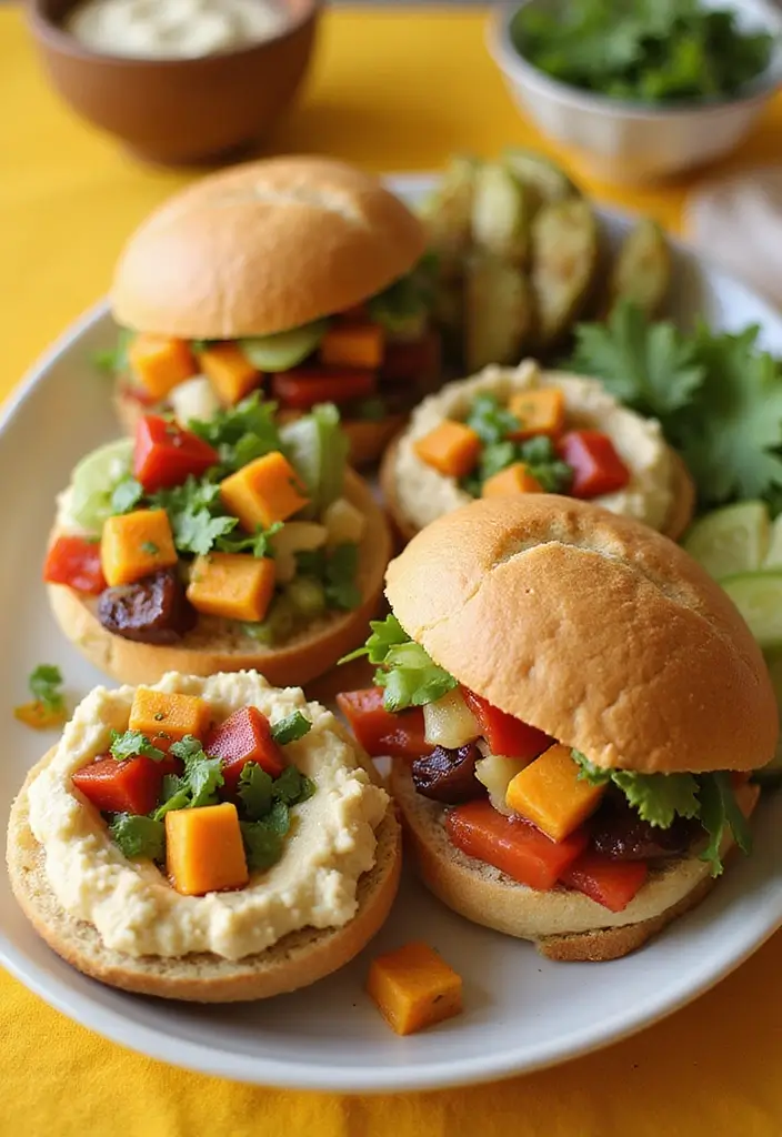 25 Tea Sandwich Recipes for Bridal Showers and Parties 60 25 Tea Sandwich Recipes for Bridal Showers and Parties - 10. Hummus and Veggie Sandwiches