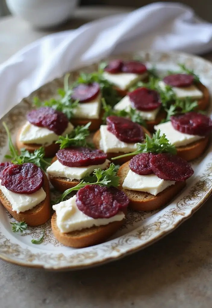 25 Tea Sandwich Recipes for Bridal Showers and Parties 67 25 Tea Sandwich Recipes for Bridal Showers and Parties - 11. Beet and Goat Cheese Sandwiches