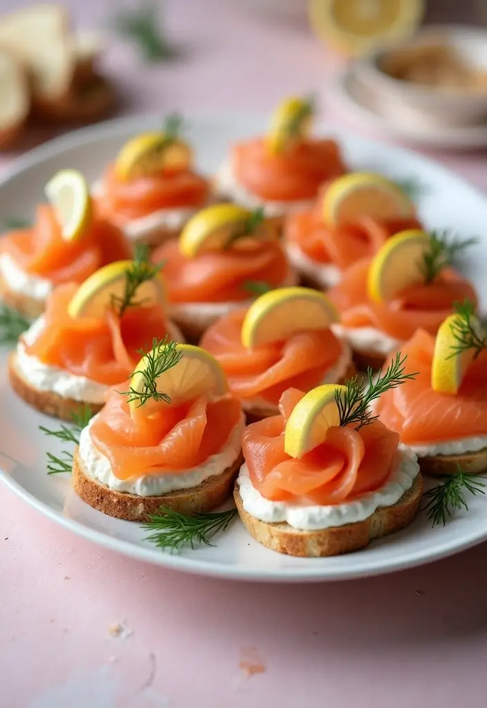 25 Tea Sandwich Recipes for Bridal Showers and Parties 15 25 Tea Sandwich Recipes for Bridal Showers and Parties - 3. Smoked Salmon and Cream Cheese Bites