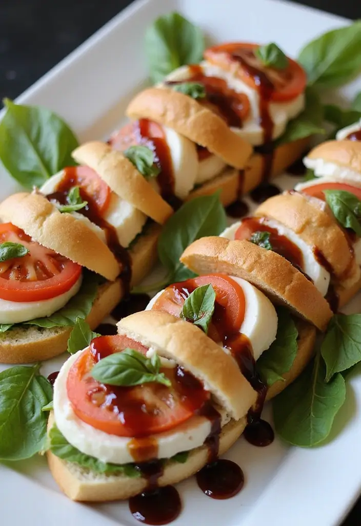 25 Tea Sandwich Recipes for Bridal Showers and Parties 41 25 Tea Sandwich Recipes for Bridal Showers and Parties - 7. Caprese Tea Sandwiches