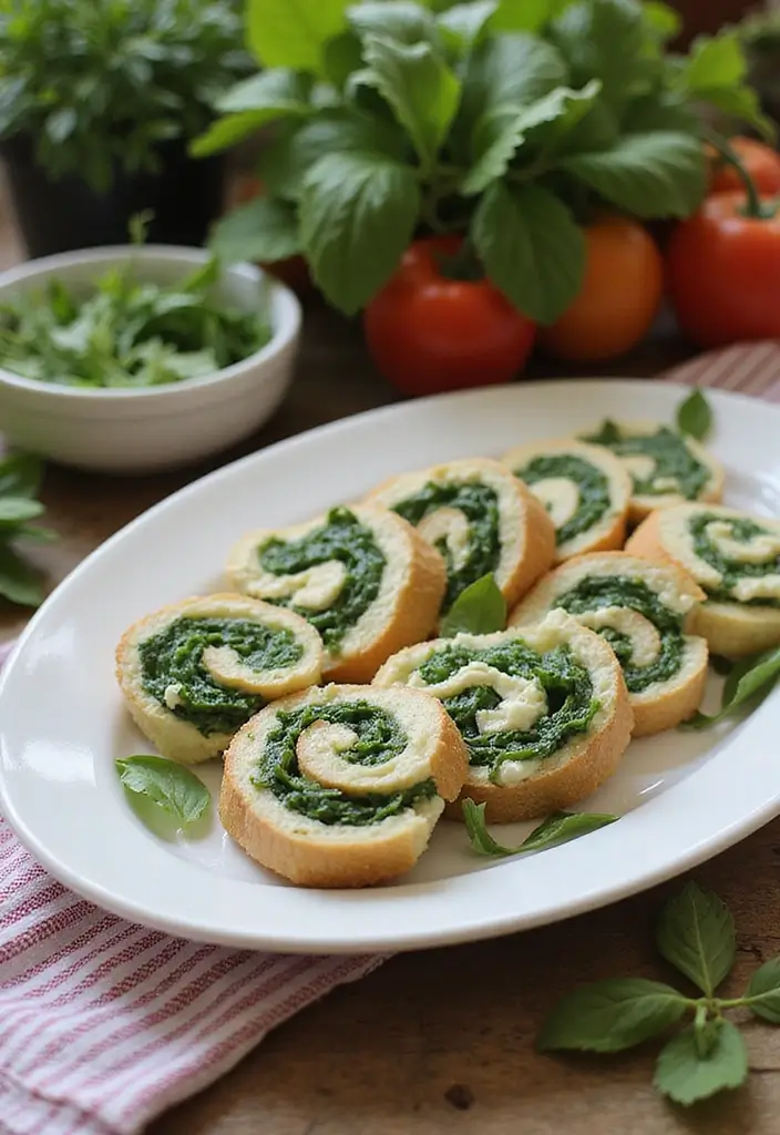 25 Tea Sandwich Recipes for Bridal Showers and Parties 46 25 Tea Sandwich Recipes for Bridal Showers and Parties - 8. Spinach and Feta Pinwheels