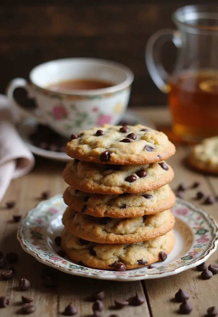 30 Elegant Vegan Tea Party Dessert Recipes to Impress Your Guests 81 30 Elegant Vegan Tea Party Dessert Recipes to Impress Your Guests - 13. Chocolate Chip Cookies