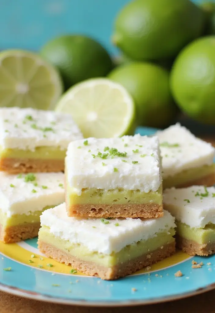 30 Elegant Vegan Tea Party Dessert Recipes to Impress Your Guests 116 30 Elegant Vegan Tea Party Dessert Recipes to Impress Your Guests - 18. Coconut Lime Bars