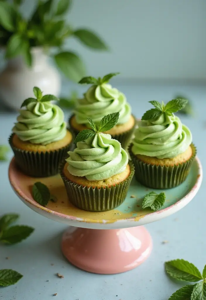 30 Elegant Vegan Tea Party Dessert Recipes to Impress Your Guests 8 30 Elegant Vegan Tea Party Dessert Recipes to Impress Your Guests - 2. Matcha Green Tea Cupcakes