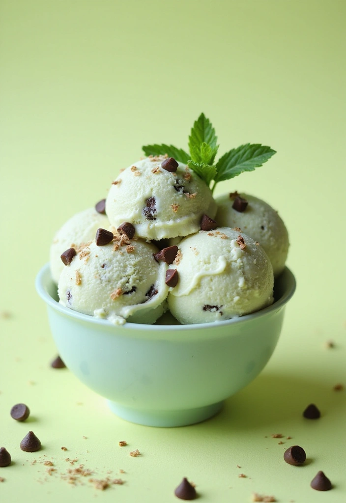 30 Elegant Vegan Tea Party Dessert Recipes to Impress Your Guests 142 30 Elegant Vegan Tea Party Dessert Recipes to Impress Your Guests - 22. Mint Chocolate Chip Nice Cream